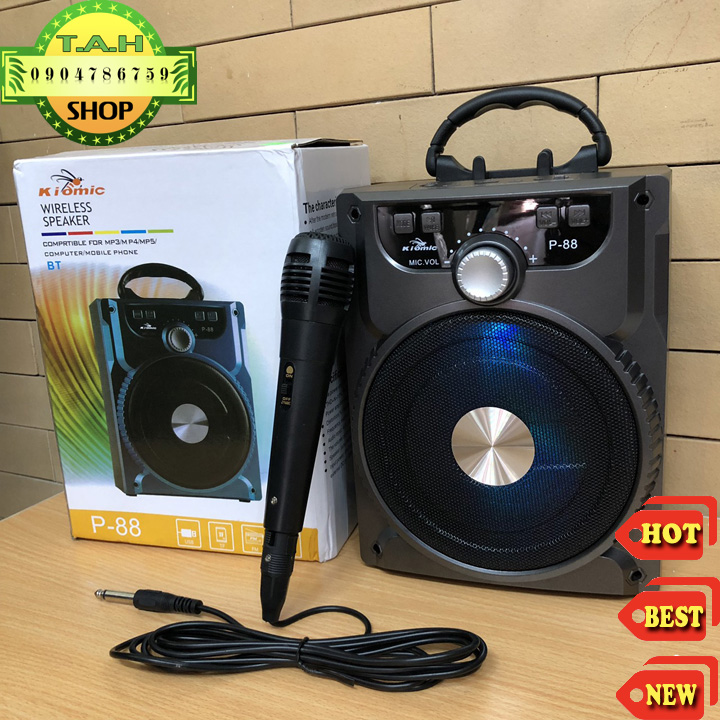 [HCM]Loa bluetooth hát karaoke mini kèm 1 micro có dây