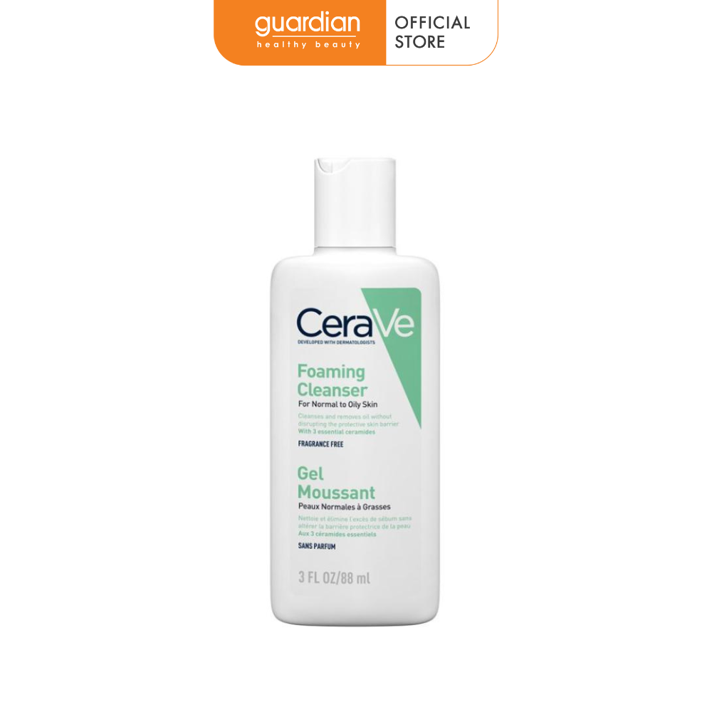Sữa Rửa Mặt CeraVe Sạch Sâu Cho Da Thường Đến Da Dầu Foaming Cleanser 88Ml