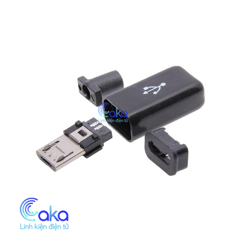 Đầu jack micro usb kèm vỏ