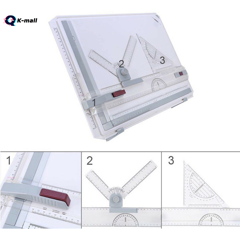K-Mal Drawing Board A3 Drafting Tables with Parallel Motion Angle Measuring System