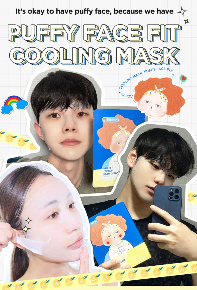[Nhacuabeautyholic] Mặt nạ thon gọn mặt ISNTREE PUFFY FACE FIT COOLING MASK