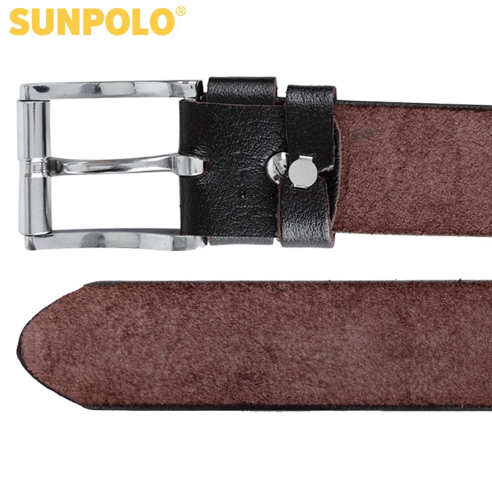 Thắt Lưng Nam Da Bò 1 Lớp BS05DN SUNPOLO (Đen, Nâu)