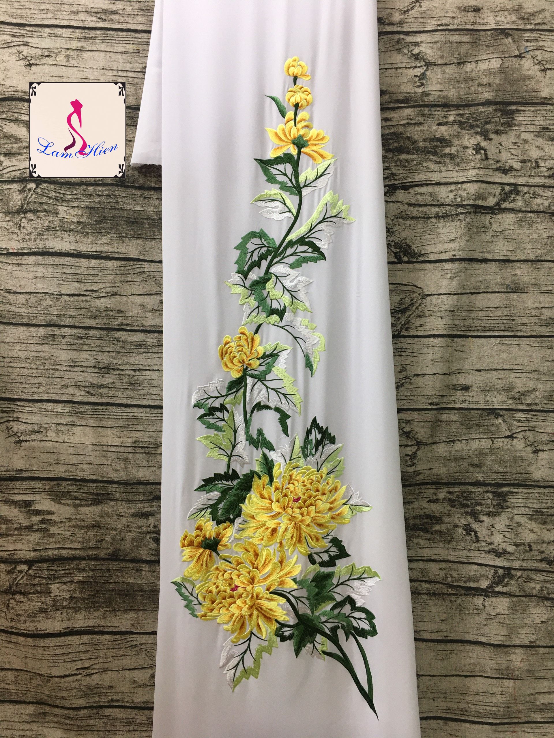 Vải áo dài thêu cao cấp modell LH239