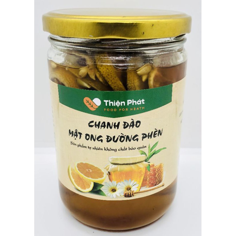 Chanh Đào Ngâm Mật Ong Đường Phèn (500ml)