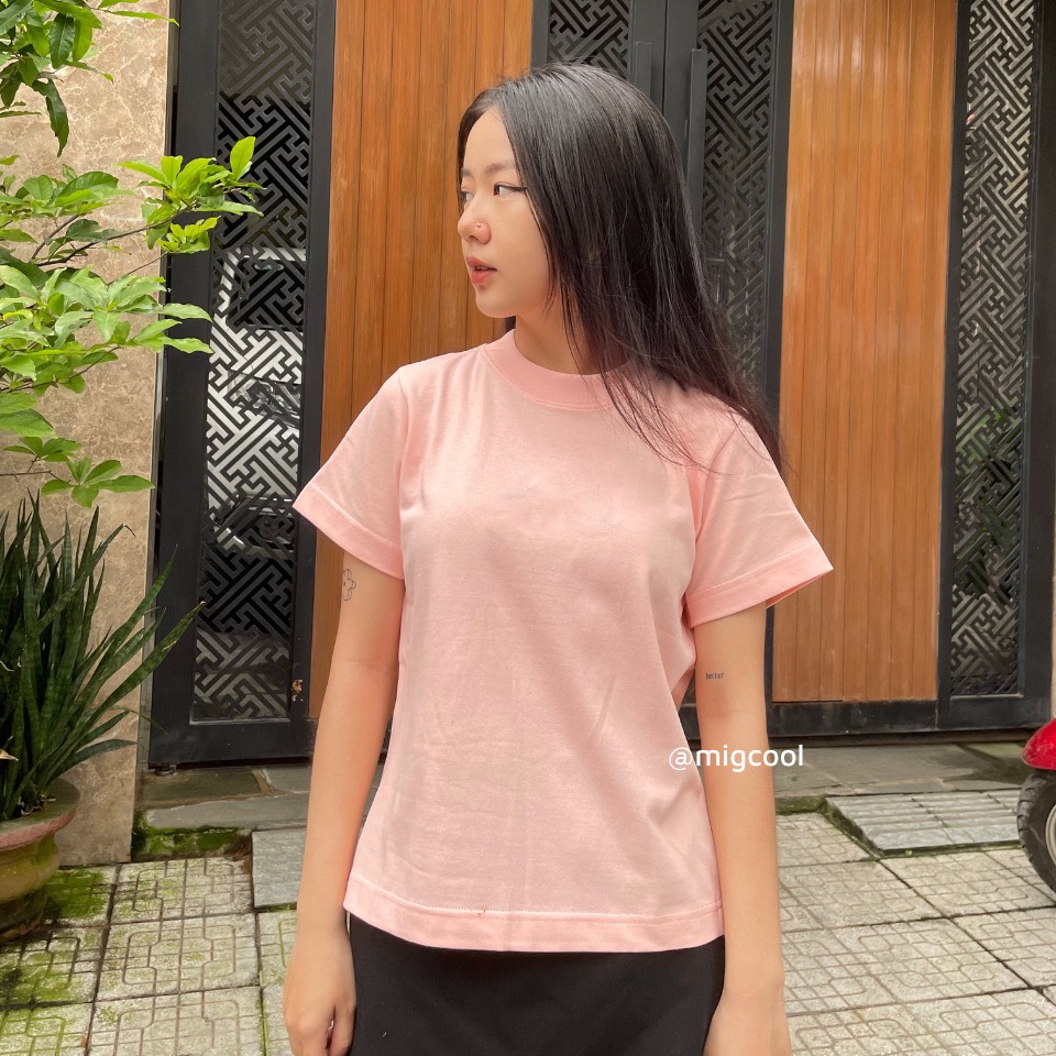 Áo Baby Tee trơn BASIC x MIGCOOL, áo thun nữ basic 100% cotton