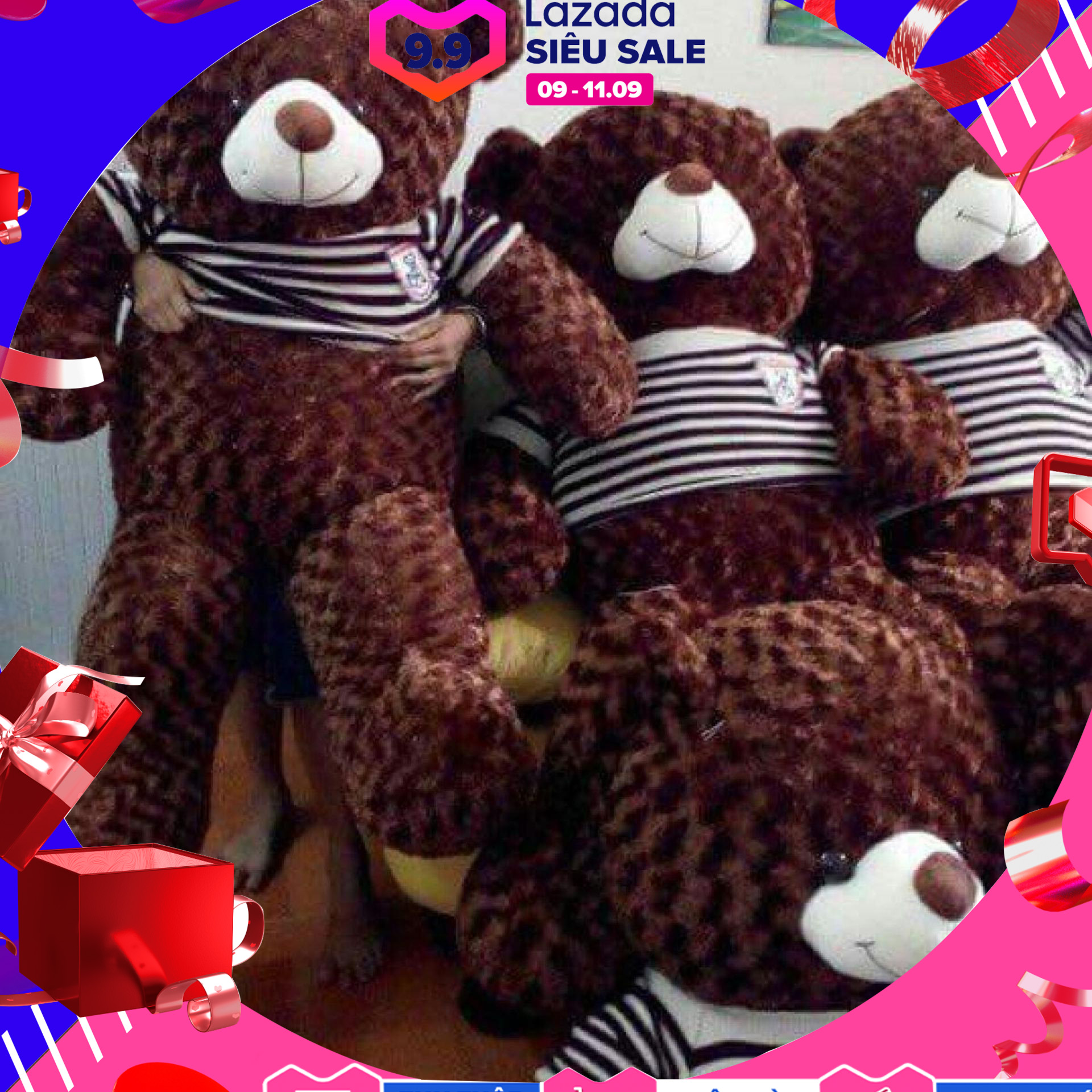 Gấu bông Teddy khổ vải 1m2 cao cấp