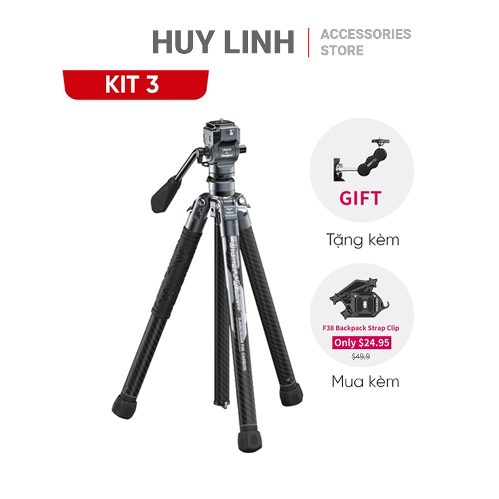 Ulanzi F38 Quick Release Video Travel Tripod 3318 cao cấp chính hãng có tặng kèm Magic Arm