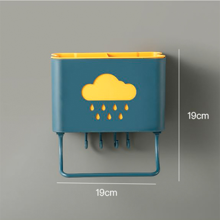 Ống đũa dán tường 2 ngăn thông minh hình đám mây