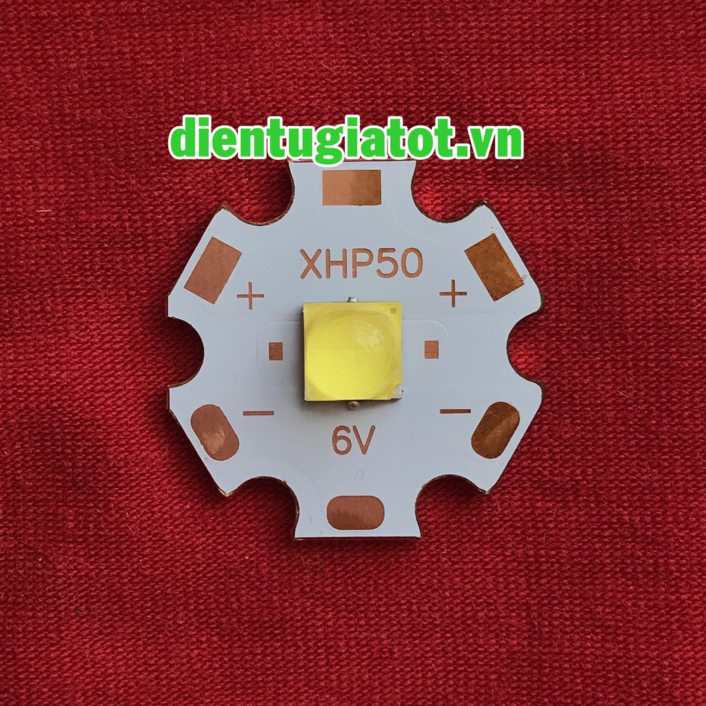 Led Cree XHP50 -2 điện áp 6/12V 18W đế đồng