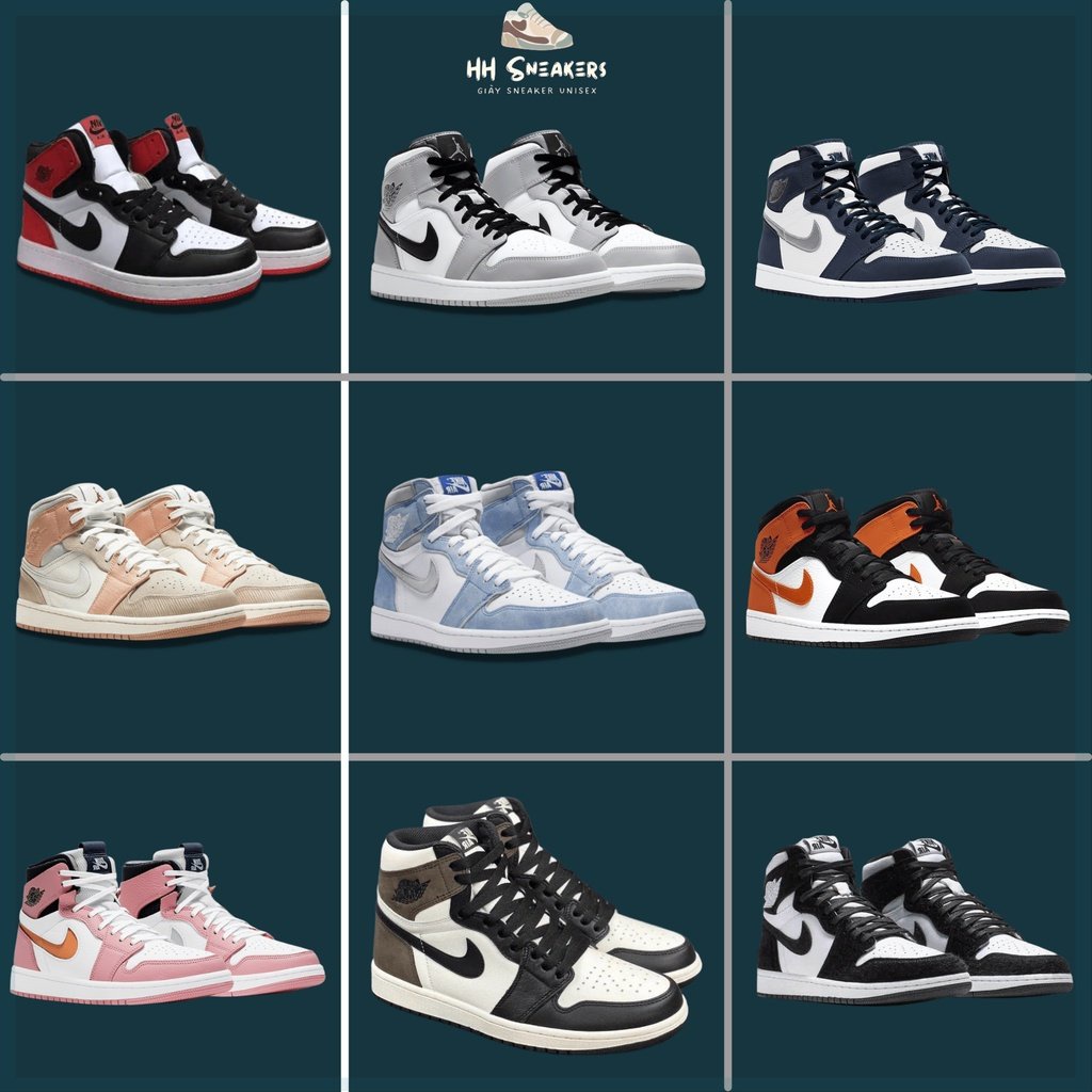 Giày Jordan cổ cao nam nữ - Giày thể thao sneaker Jordan JD 1 high cao cổ  đủ màu hàng 11 cao cấp Full Box - MixASale