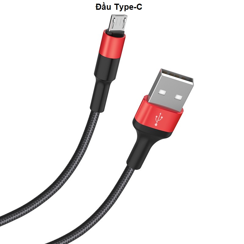 Cáp Sạc MicroUSB Hoco X26 Sạc Nhanh Bọc Dù Bền Chắc 1m