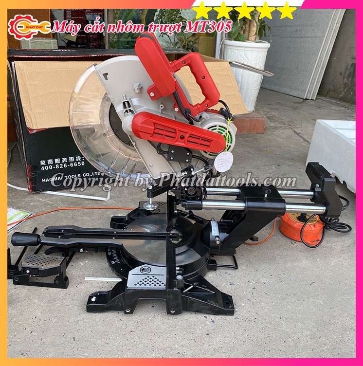 Máy cắt nhôm trượt miter mt305 -tặng lưỡi 305mm - bảo hành 6 tháng