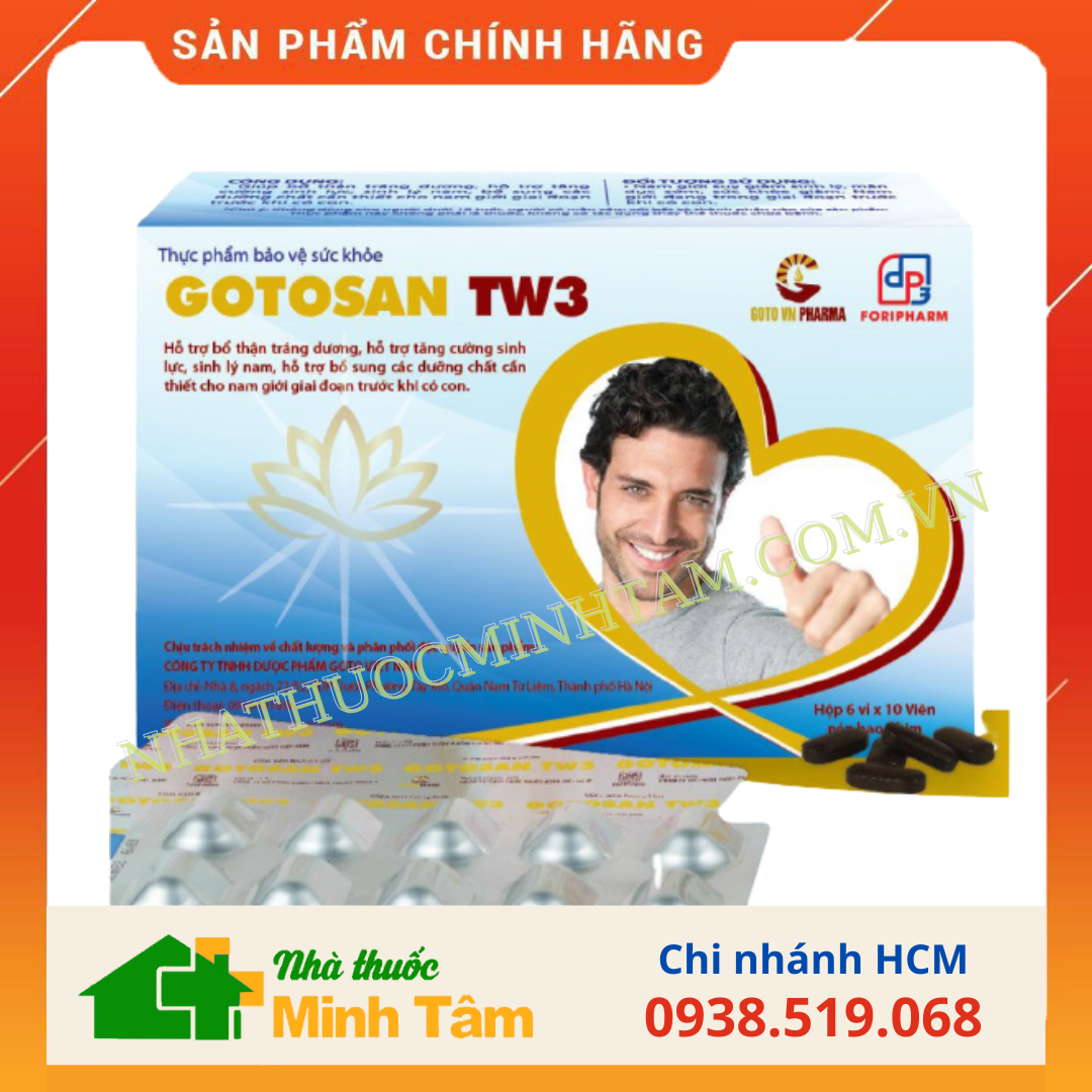 Gotosan tw3 – bổ thận tráng dương, hỗ trợ sinh lý, sinh sản nam giới