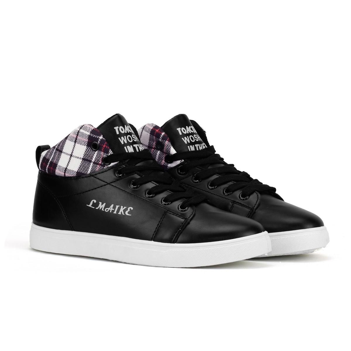Giày Sneaker LMA Cổ Cao Màu Đen