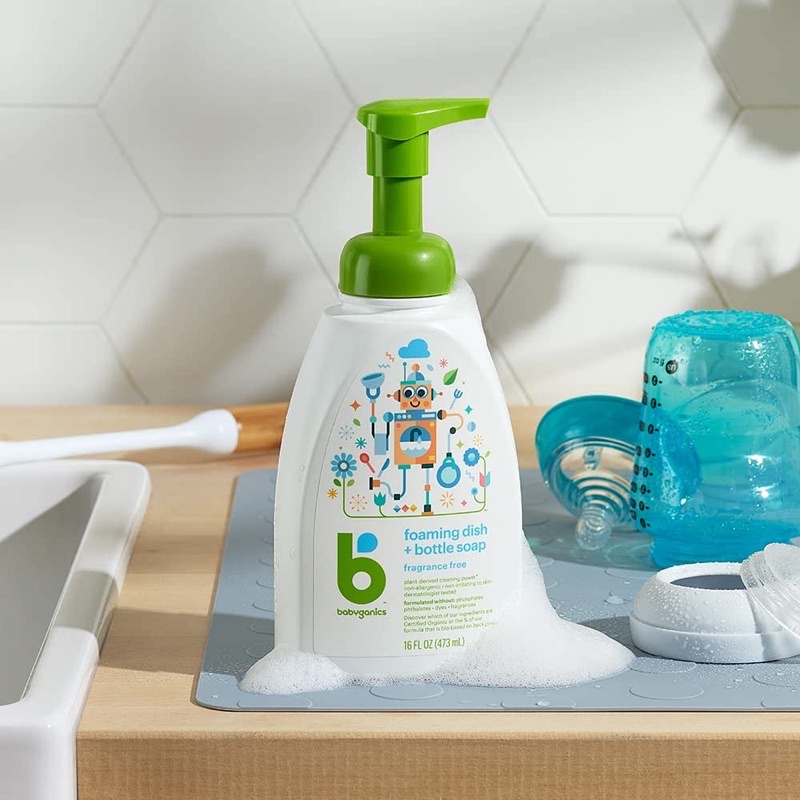 Nước rửa bình sữa Babyganics Mỹ 473ml vòi xịt