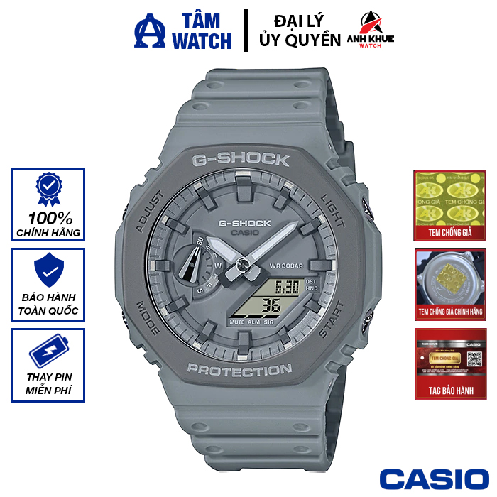 Đồng hồ nam dây nhựa casio g-shock chính hãng anh khuê ga-2110et-8adr