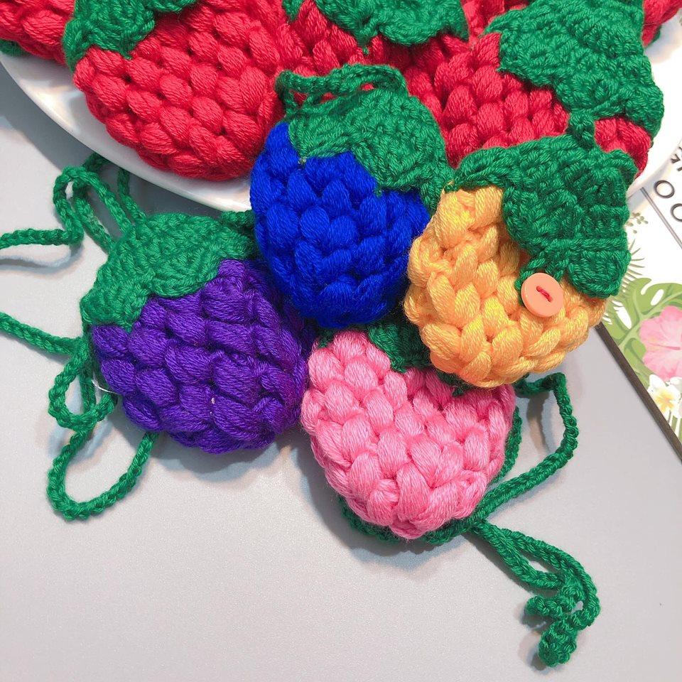 Túi đựng tỏi Quả Dâu hand made cho bé
