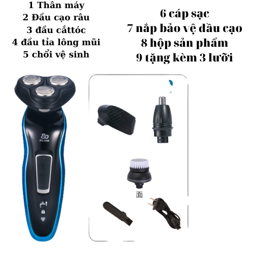 Máy Cạo Râu mini-Dao Cạo Râu 8d (tặng kèm 3 lưỡi)