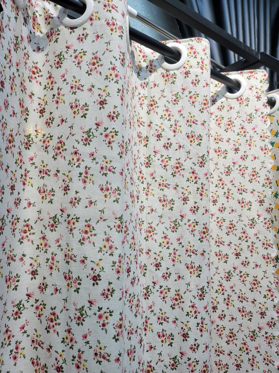 Rèm khoen vải canvas treo cửa trang trí decor, Rèm treo cửa ngăn lối đi-Y333