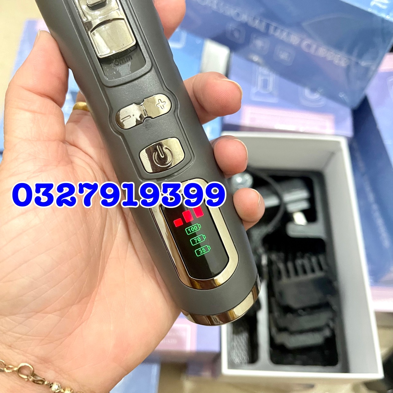 POP Tông đơ cắt tóc cao cấp POP 1986 tăng tốc 7000rpm pin Lithium Ion 2200mAh thời gian sử dụng 250 phút thiết kế sang trọng êm ái chất lượng cao