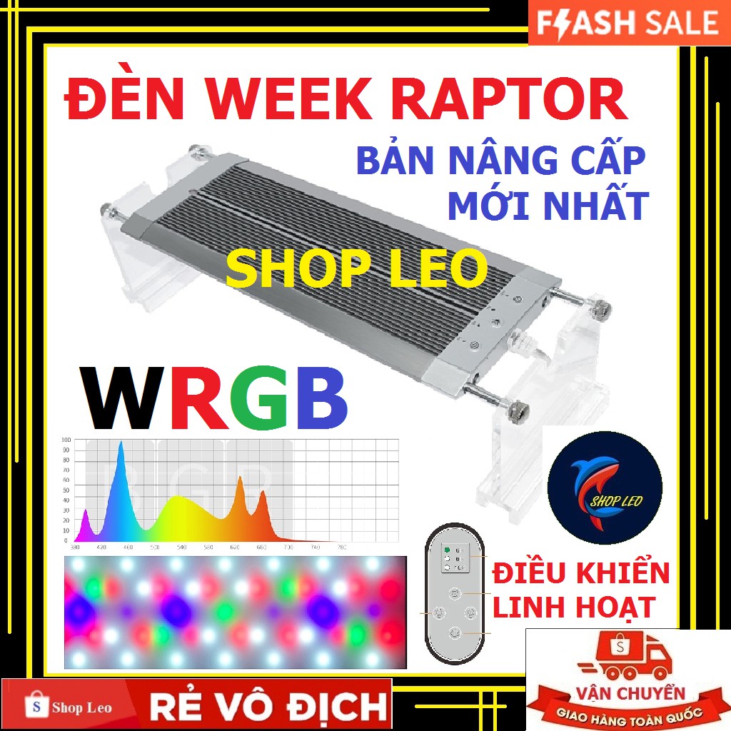 Đèn thủy sinh week raptor wrgb - đèn thủy sinh wrgb - đèn hồ cá - bể cá cảnh - shopleo
