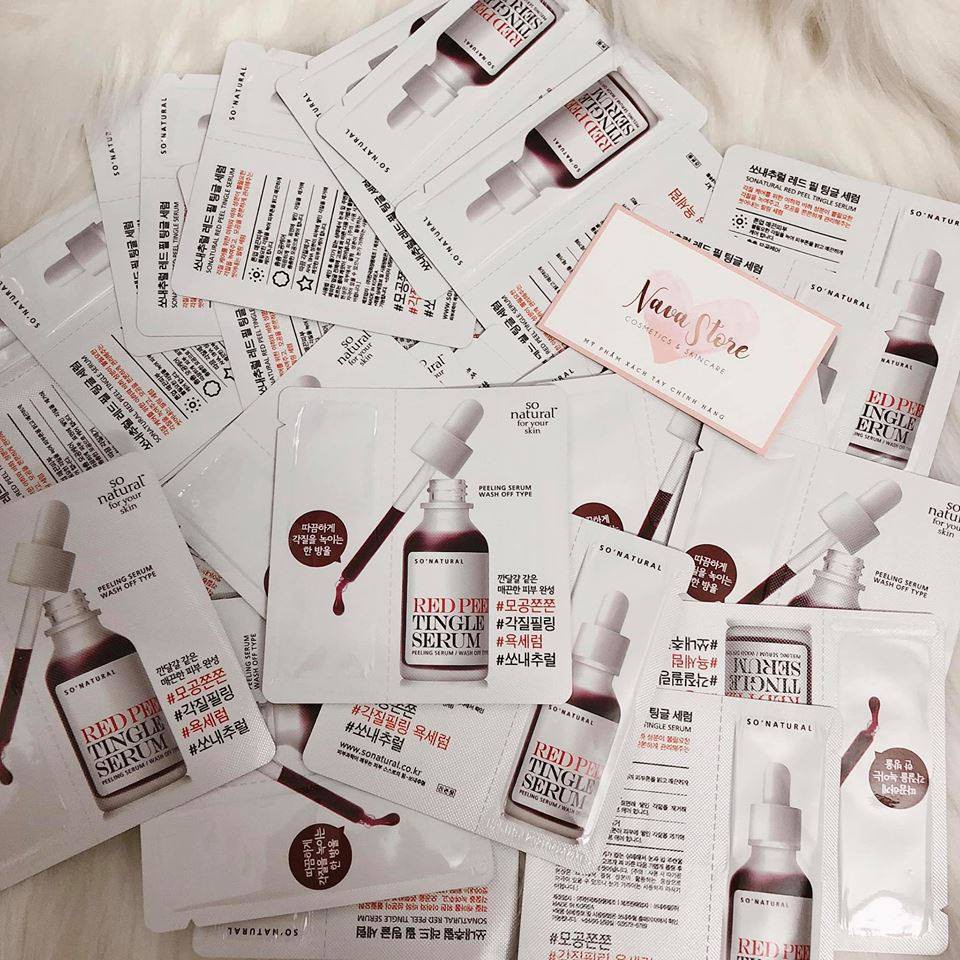 [HCM](Hộp 5 miếng) Sample Red Peel Tingle Serum 2.5ml - Peel da không bong tróc