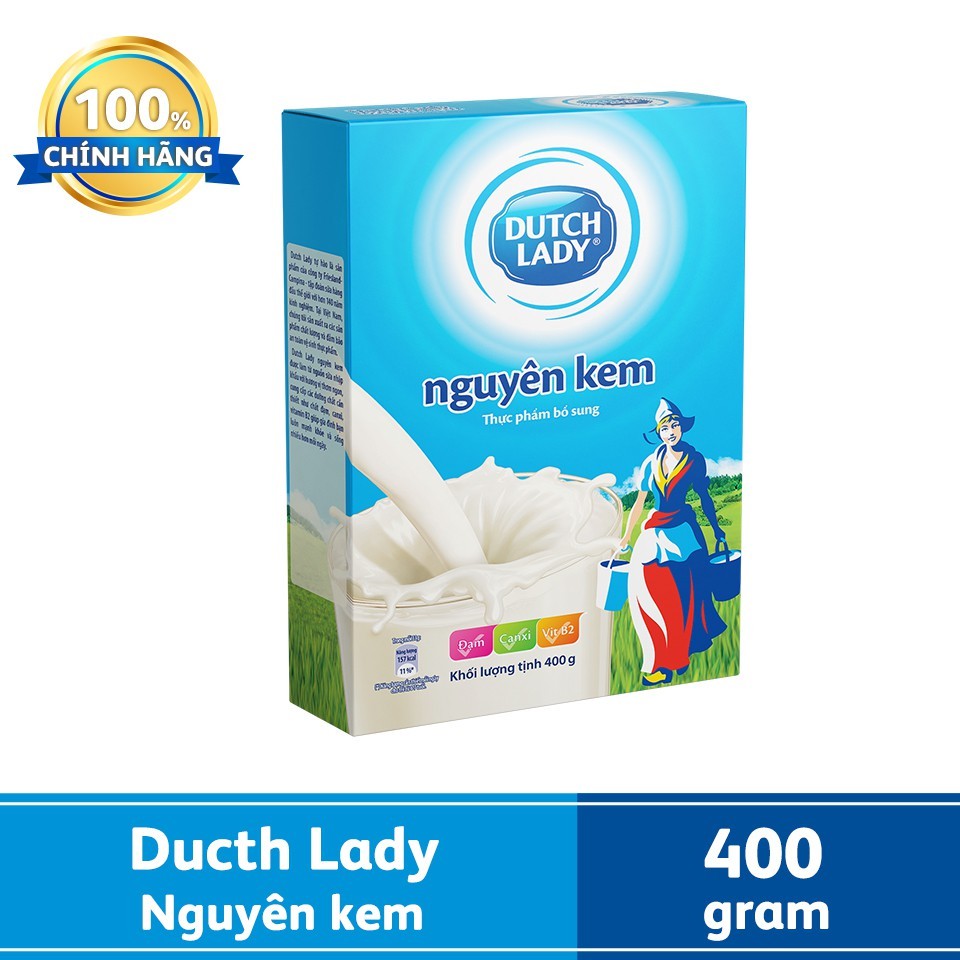 Sữa bột Dutch Lady Nguyên Kem hộp giấy 400g
