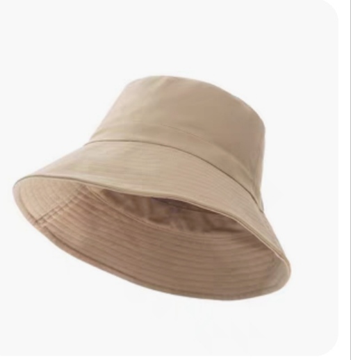 Bucket hats khaki plain color