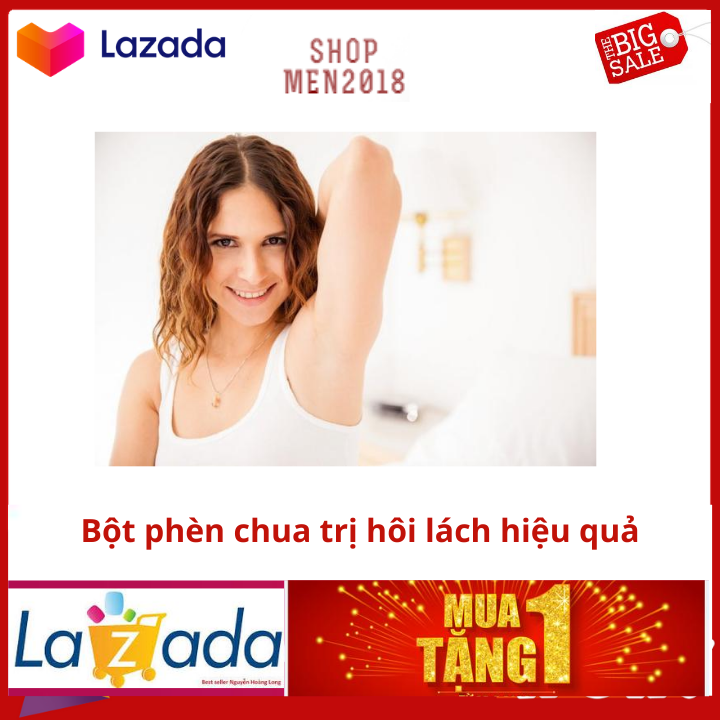 Khử mùi hôi nách cho nam nữ - Tinh bột phèn chua trưng cất ( che tên ) 1 gói dùng 6 tháng