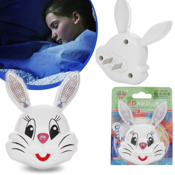 (LOẠI 1)Combo 2 đèn ngủ cảm ứng ánh sáng,Bóng đèn tự bật tắt khi trời sáng tối tiện lợi căn phòng sẽ ko chịu cảnh tối tăm cả ngày,Đèn Ngủ Cảm Ứng Hình Con Thỏ (Màu Trắng)