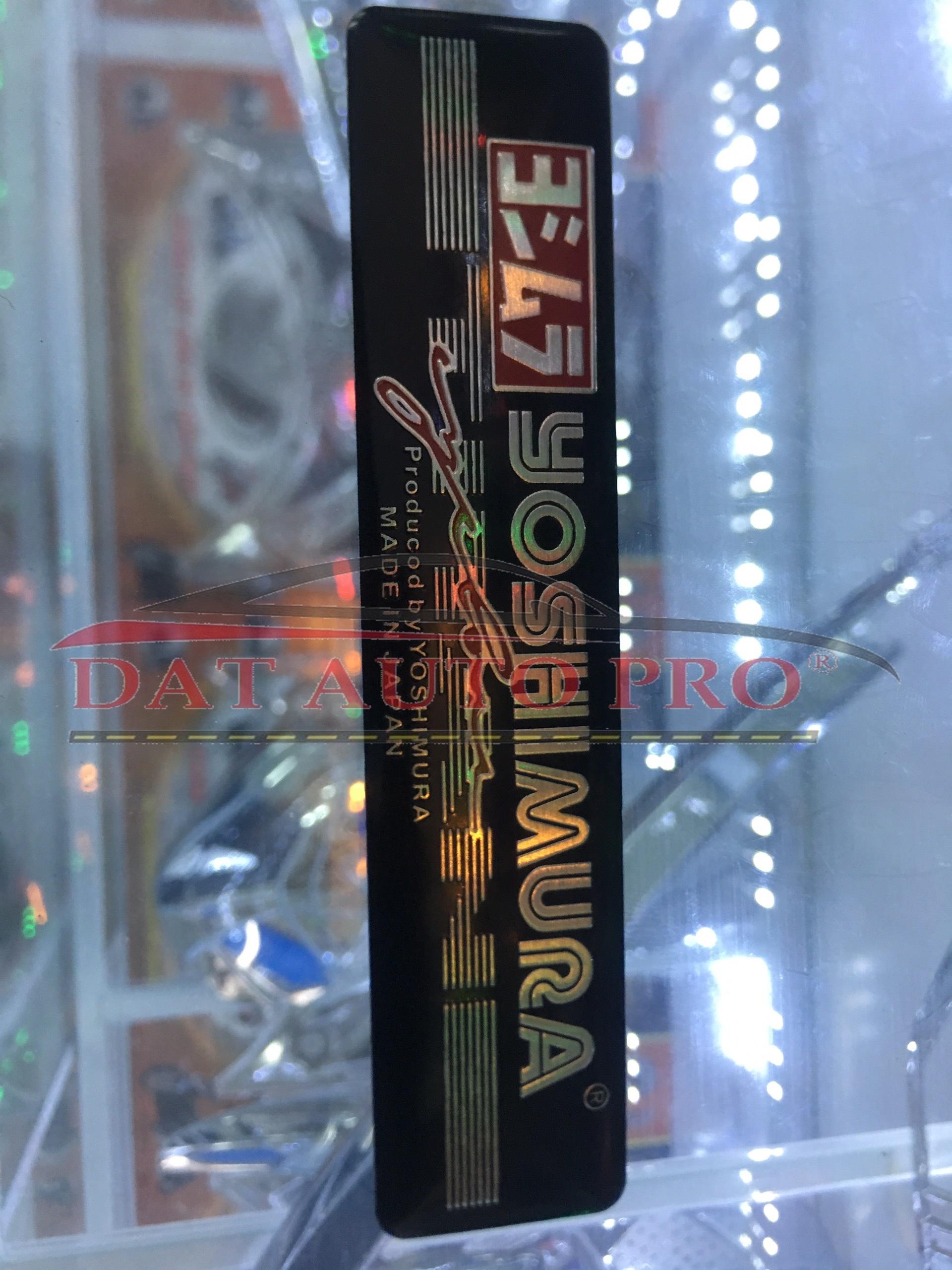 Tem nhôm dán Pô xe Yoshimura đỏ 12x3.7cm