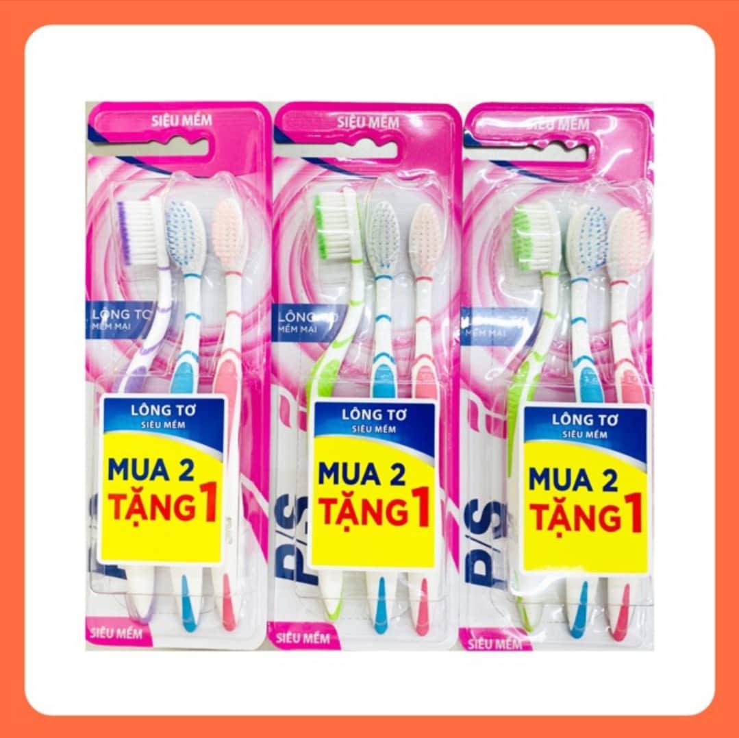 [HCM]combo 3 vỉ bàn chải P/S lông tơ gồm 9 cây
