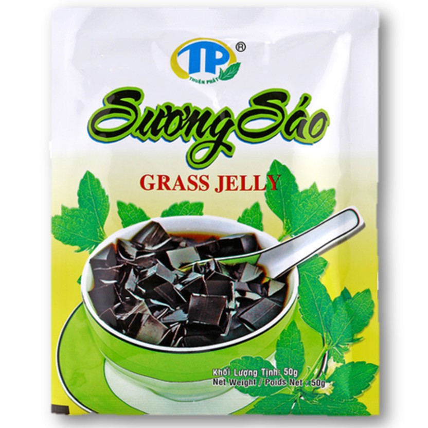 Bột sương sáo đen Grass Jelly Thuận Phát 50g - Bột sương sáo trắng Grass Jelly Thuận Phát 50g- đồ ăn vặt