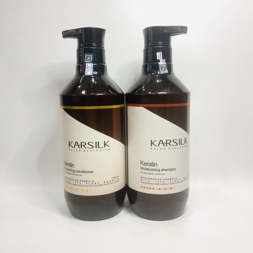 Dầu gội xả phục hồi Karsilk Keratin repairing 800ml