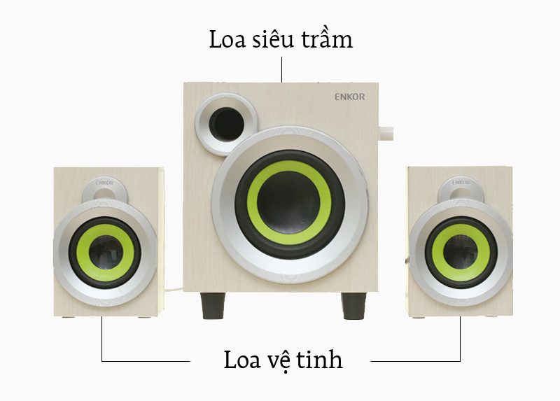 Loa vi tính Enkor E300 Plus Trưng Bày