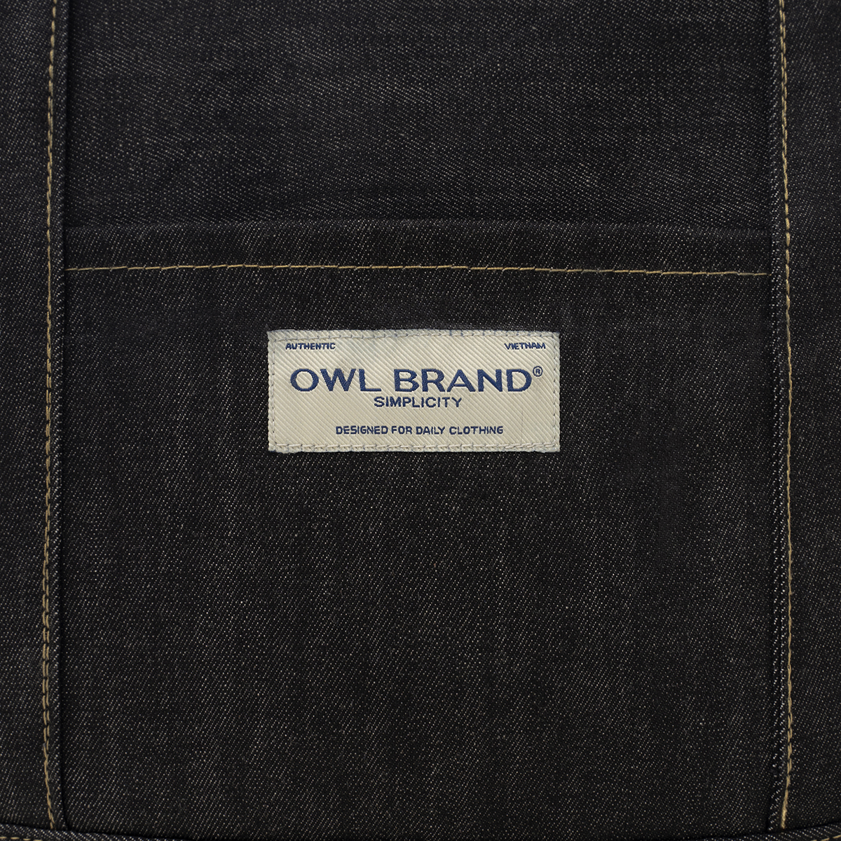 Túi tote Denim Owlbrand/ Đen