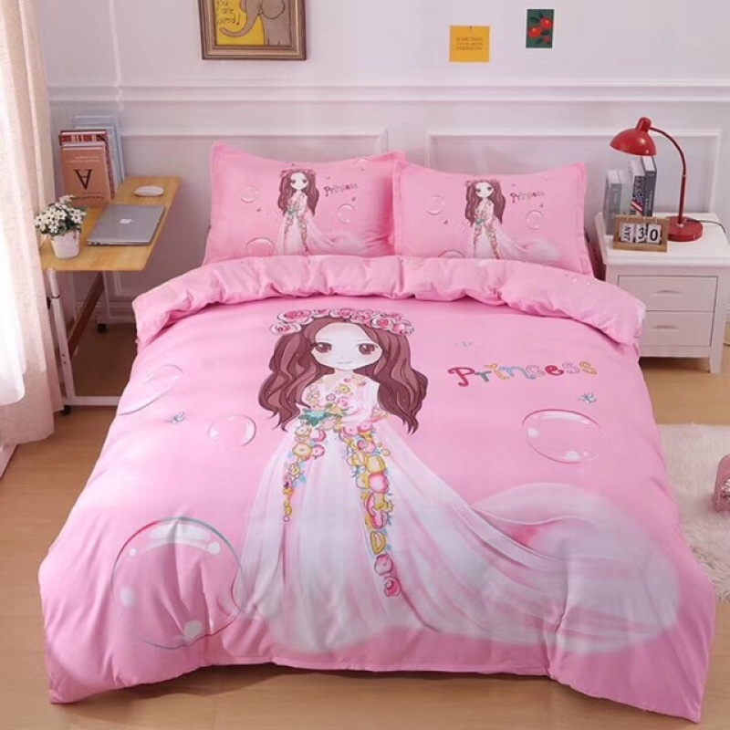 Chăn Ga Gối Cotton Công Chúa|Cotton Tina Hỗ Trợ Bo Chun Theo Yêu Cầu