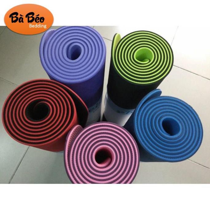 Thảm tập Yoga TPE 2 lớp,tham tap yoga yoga pilates, chống trượt hàng đẹp bà béo Bedding
