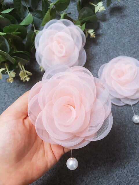Hoa Cài Áo , Hoa Hồng Cài Áo [HANN HANDMADE - Hoa cài áo, phụ kiện thời trang sỉ]