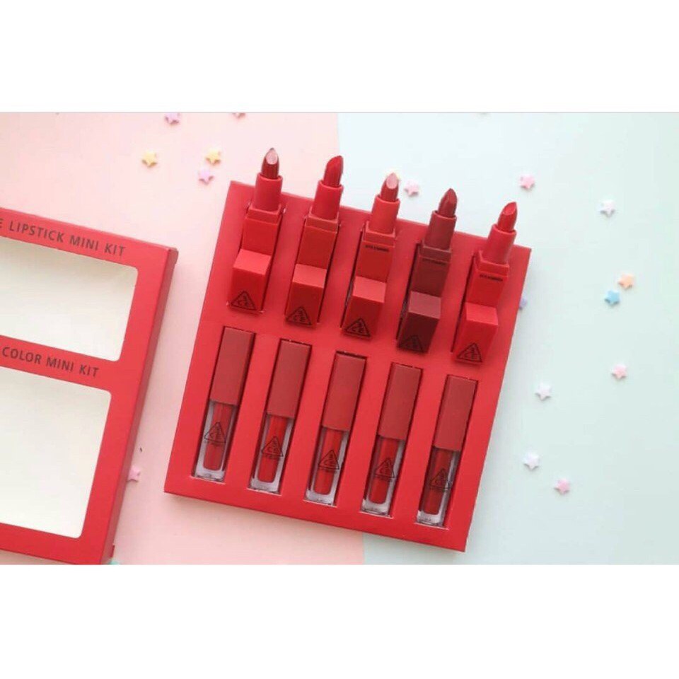 Combo 5 son thỏi 5 son kem mini