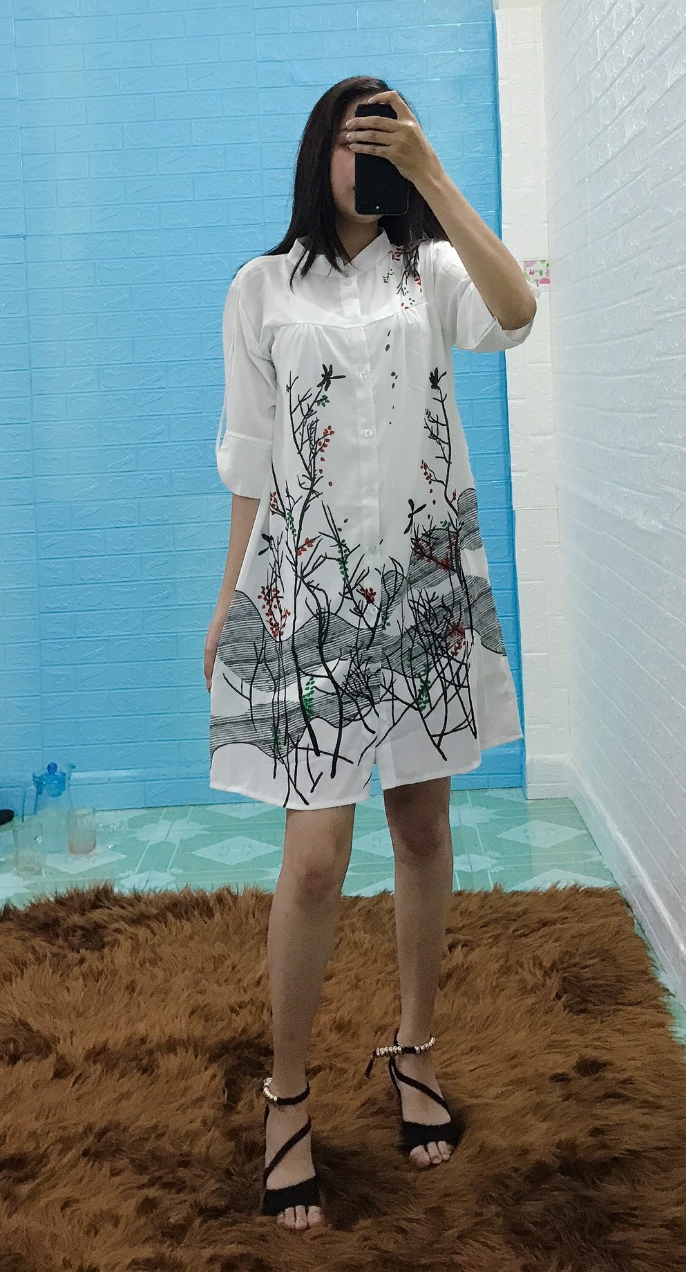 Đầm Sơ Mi 2 Lớp In Họa Tiết💕𝑭𝑹𝑬𝑬𝑺𝑯𝑰𝑷💕[Giá gốc tận xưởng]