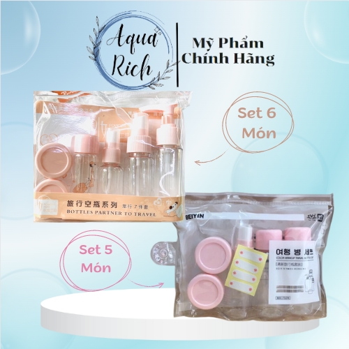 Bộ Chiết Mỹ Phẩm Du Lịch Mini Set 6 Món/ Set 5 Món