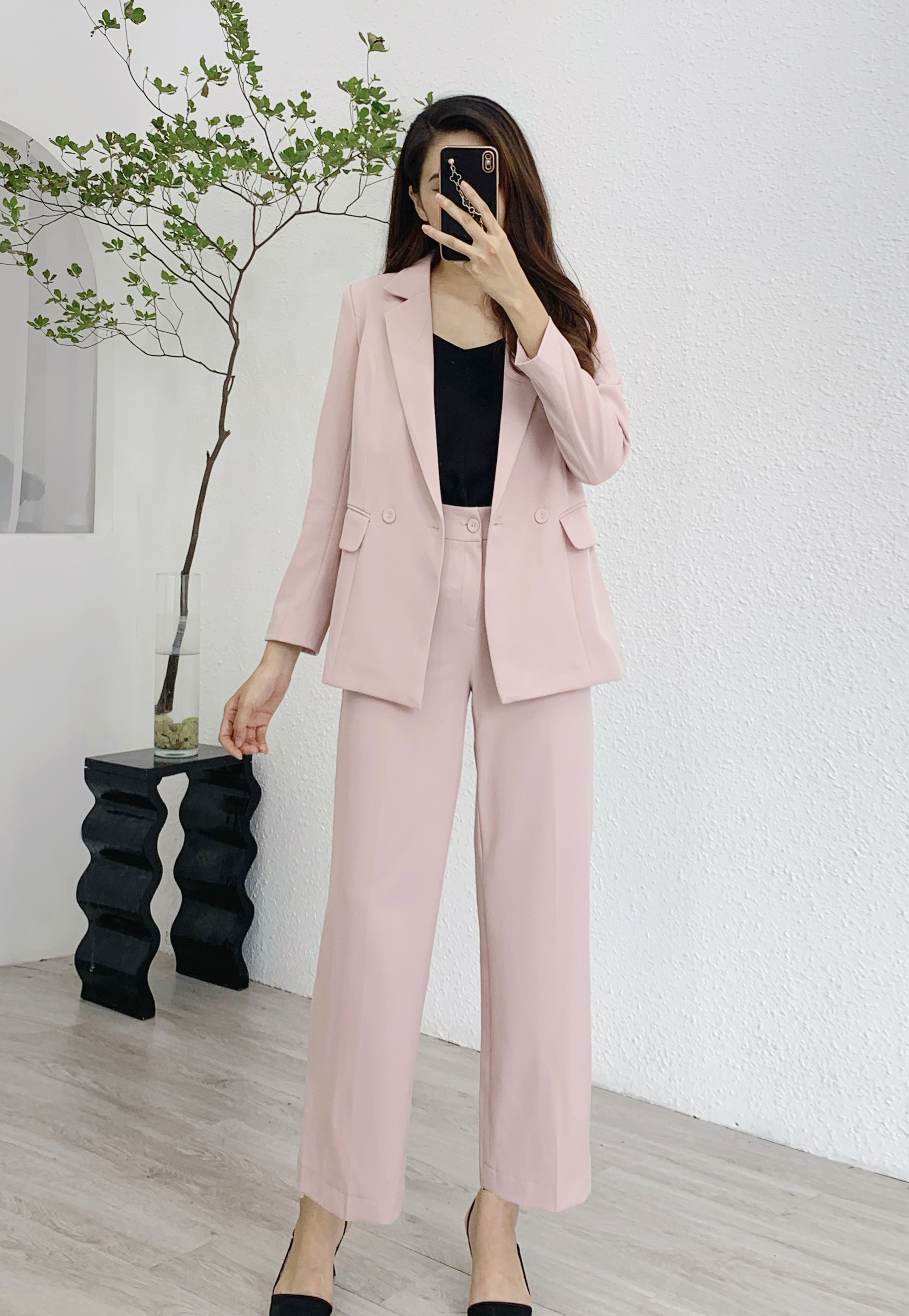Maiimer - Quần ống suông hồng Lucy