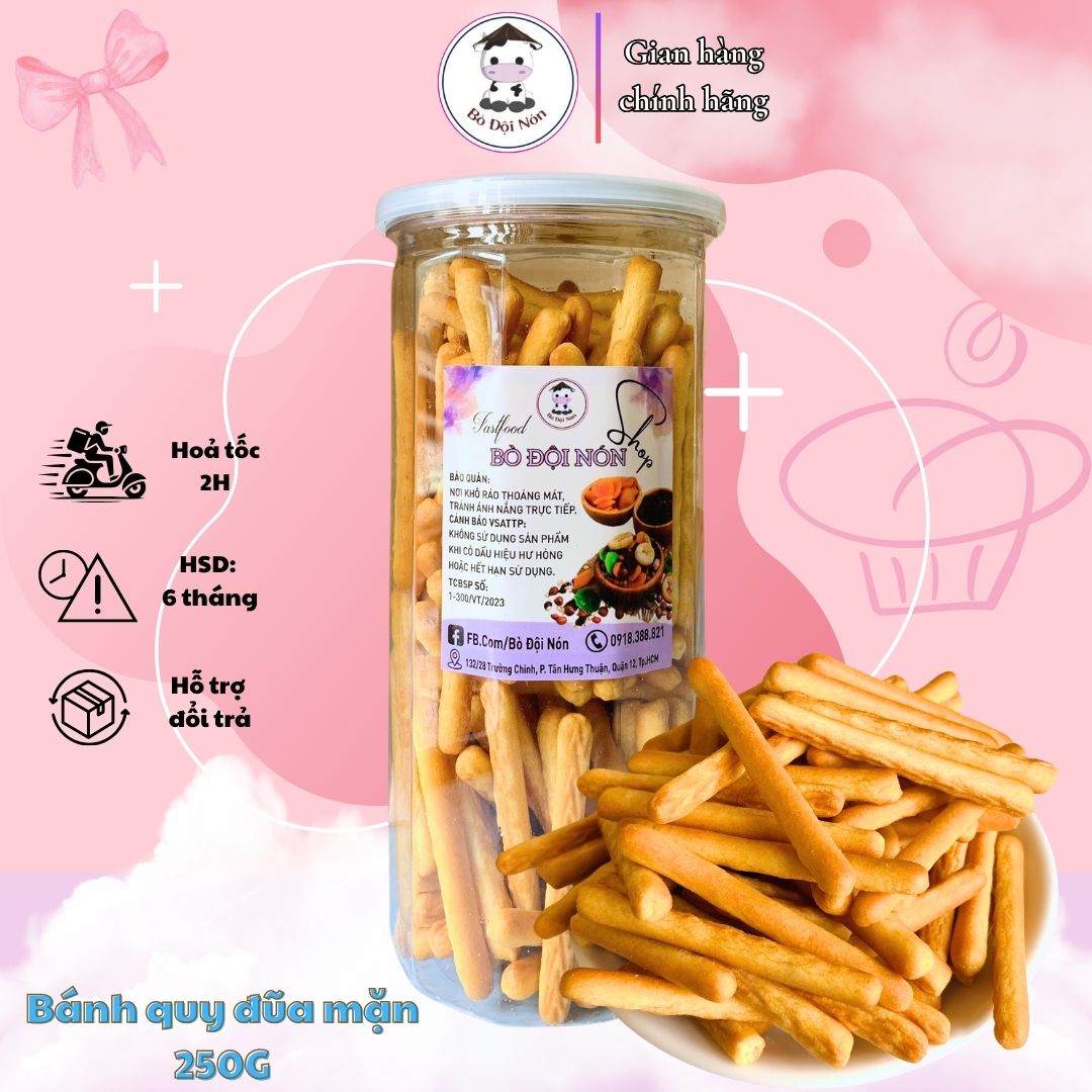 BÁNH QUY ĐŨA MẶN Bò Đội Nón