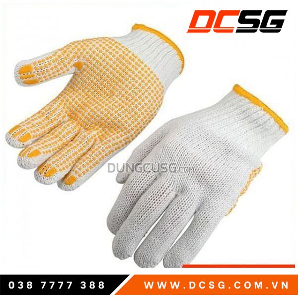 Bao tay vải chấm cao su size 10 Tolsen 45006 ( màu trắng )