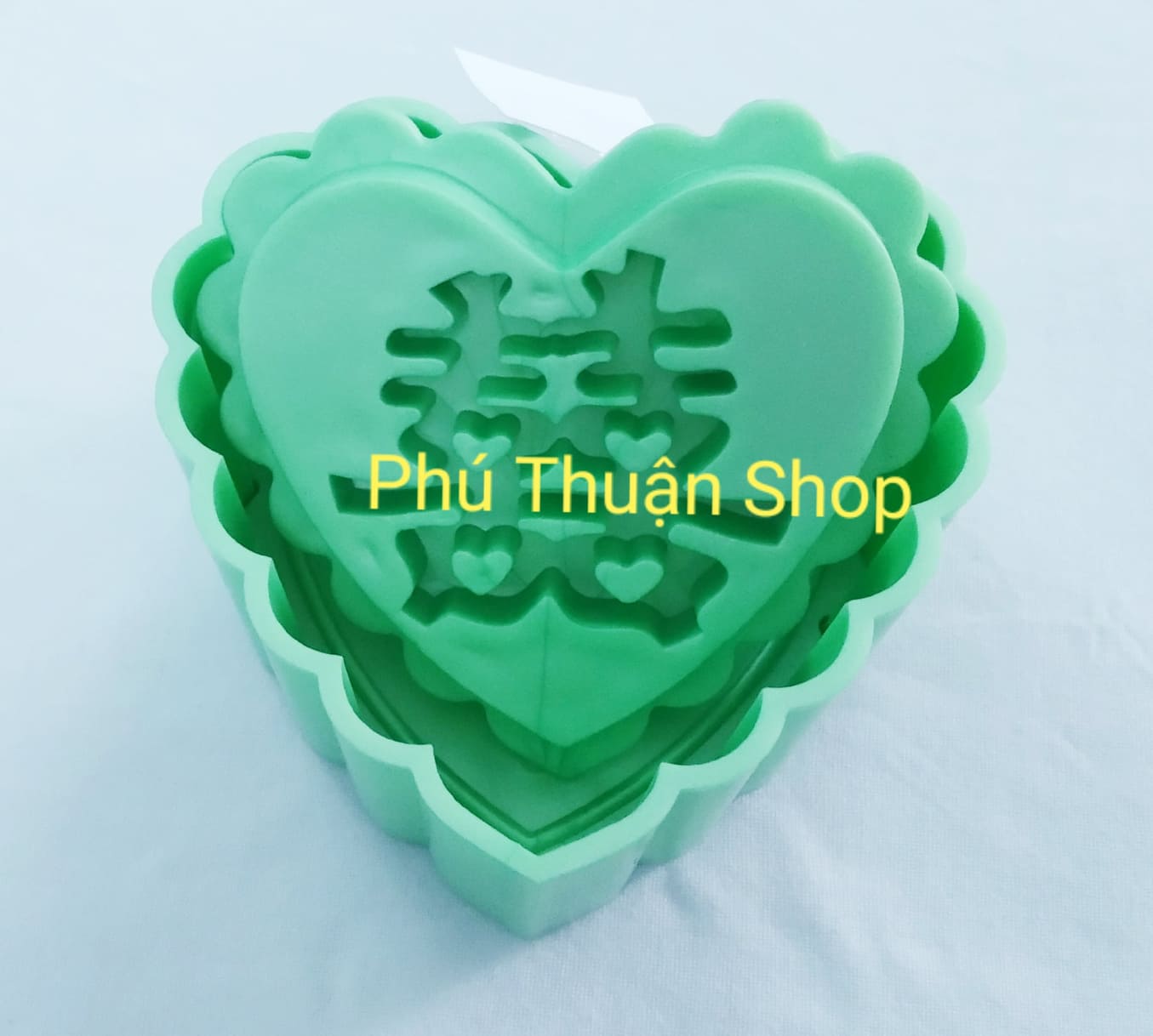 Khuôn xôi trái tim nhí 10 cm chữ Hỷ