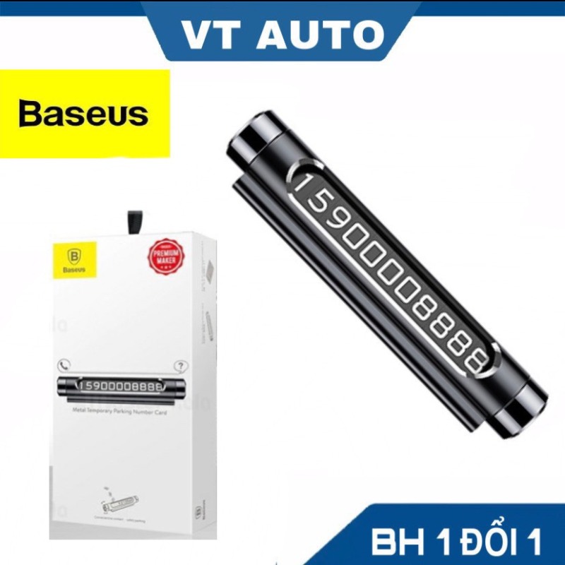 Bảng ghi số điện thoại cho oto xe hơi Baseus acnum - 01 - bảng bấm số điện thoại cao cấp vỏ kim loại cho ô tô - VT auto