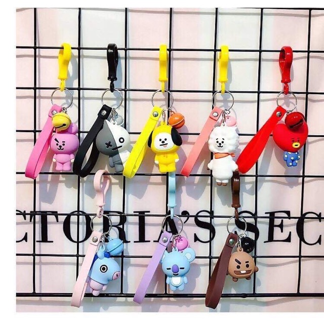 Móc khoá dẻo BTS kèm chuông siêu xinh