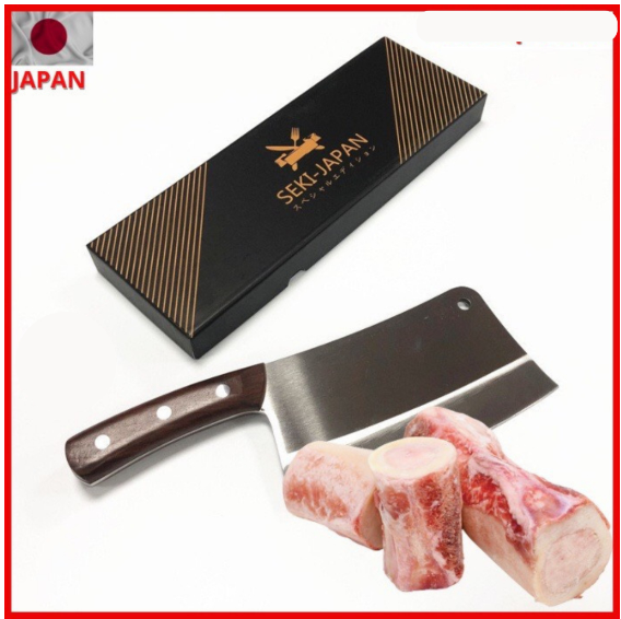 Dao chặt xương Japan cán ốp gỗ cao cấp