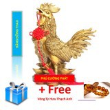 Tượng Gà Trống bé bằng đồng thau